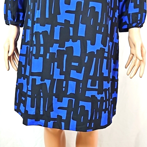Tahari Blue Dress Size 4 - Picture 4 of 8